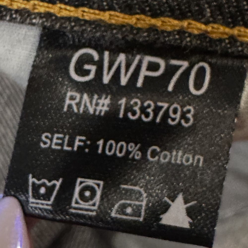 POL Studded Patch Jeans Size Large Charcoal Gray High Rise Button Fly Wide Leg - Picture 12 of 15